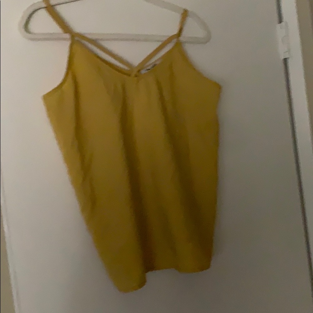 Yellow crop top, tank top